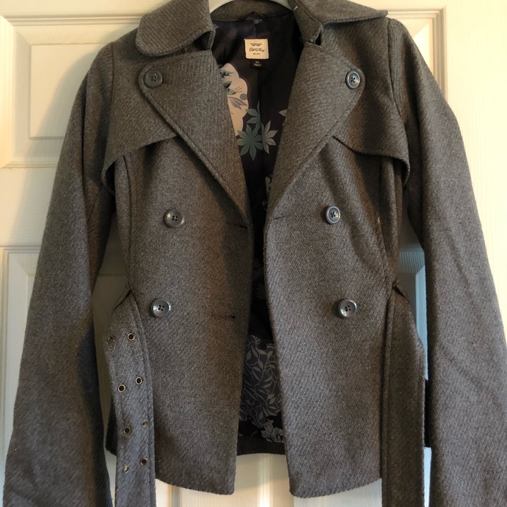 Gray pea coat